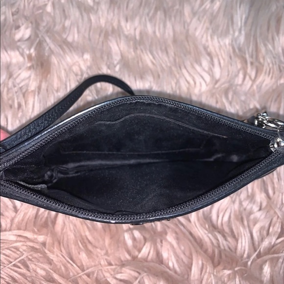 Y2K Coach Wristlet with removeable strap. Gray & Black 7x5 large - Picture 5 of 5